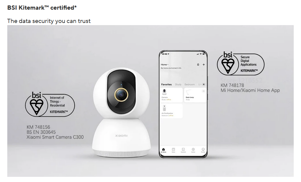 Xiaomi C300 Smart Camera 2K HD White