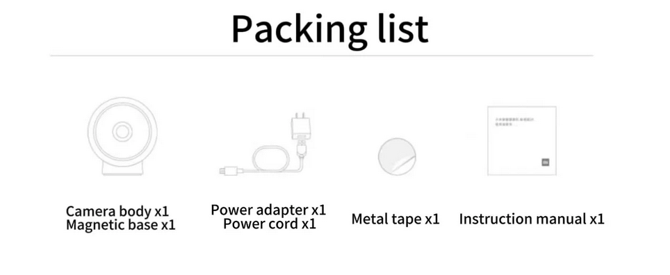 Xiaomi Camera C100 2K Magnetic Mount White