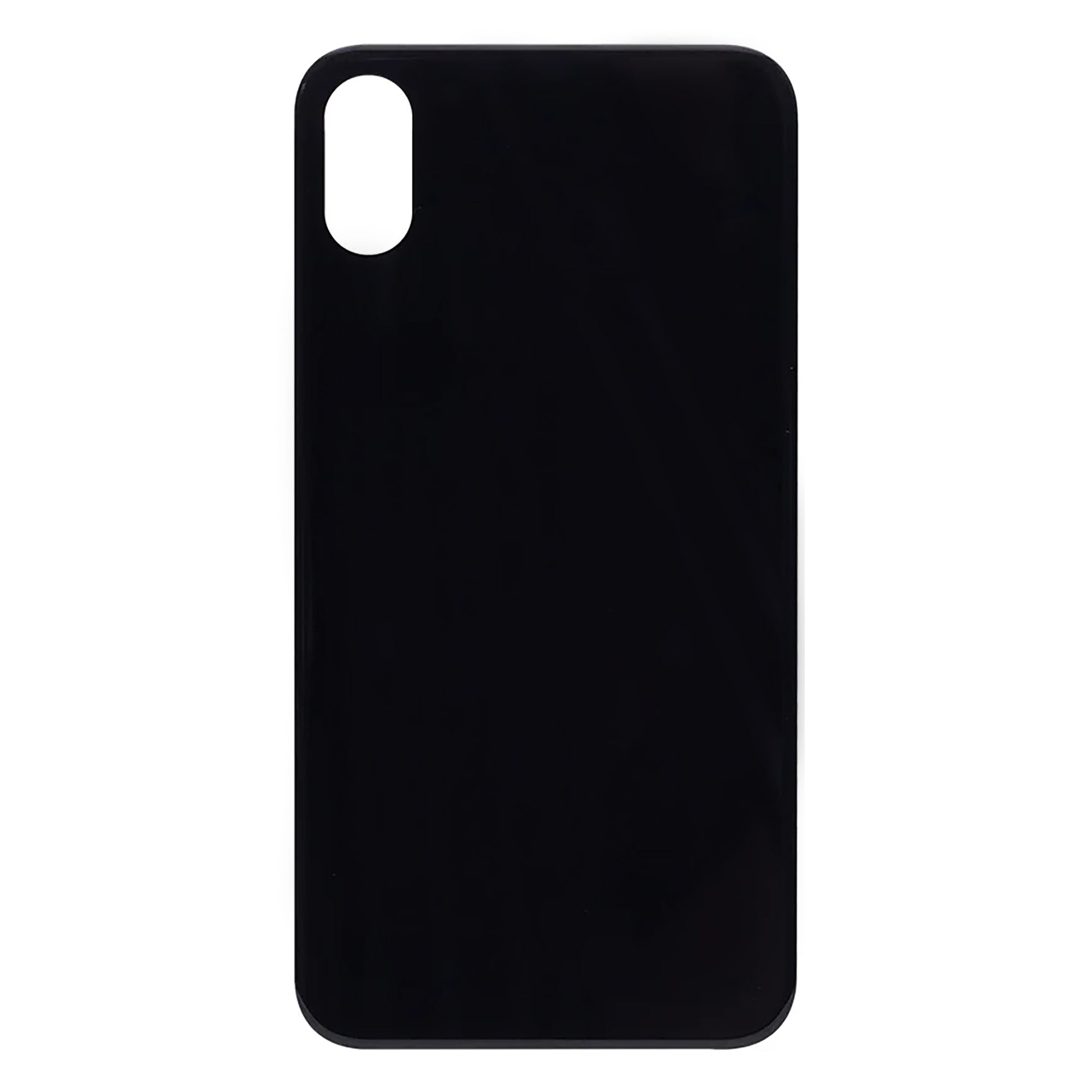 For Apple iPhone X Back Glass, Enlarged Camera Frame Black Compatible