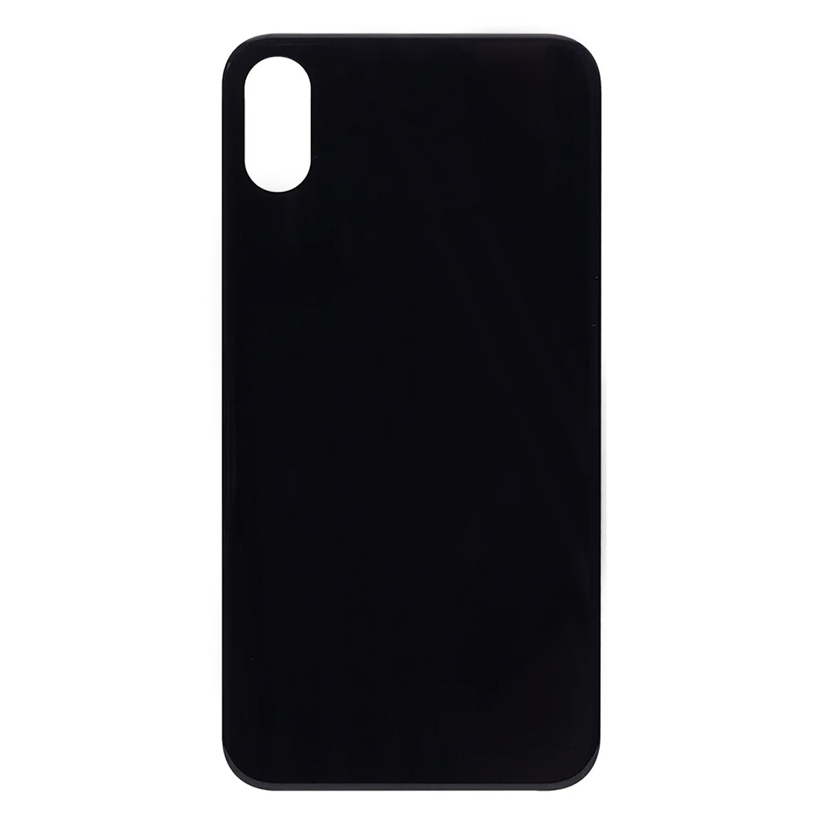For Apple iPhone X Back Glass, Enlarged Camera Frame Black Compatible