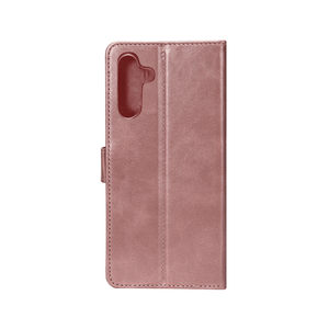 Rixus Bookcase For Samsung Galaxy S24, S25 Pink