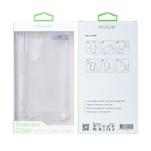 Rixus Anti-Burst Case For Samsung Galaxy A34 Transparent