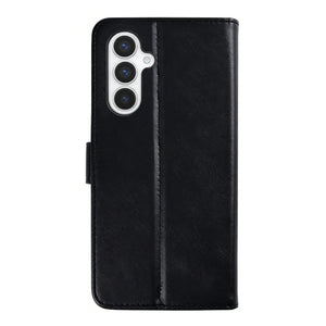Rixus Bookcase For Samsung Galaxy S24, S25 Black