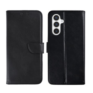 Rixus Bookcase For Samsung Galaxy S24, S25 Black