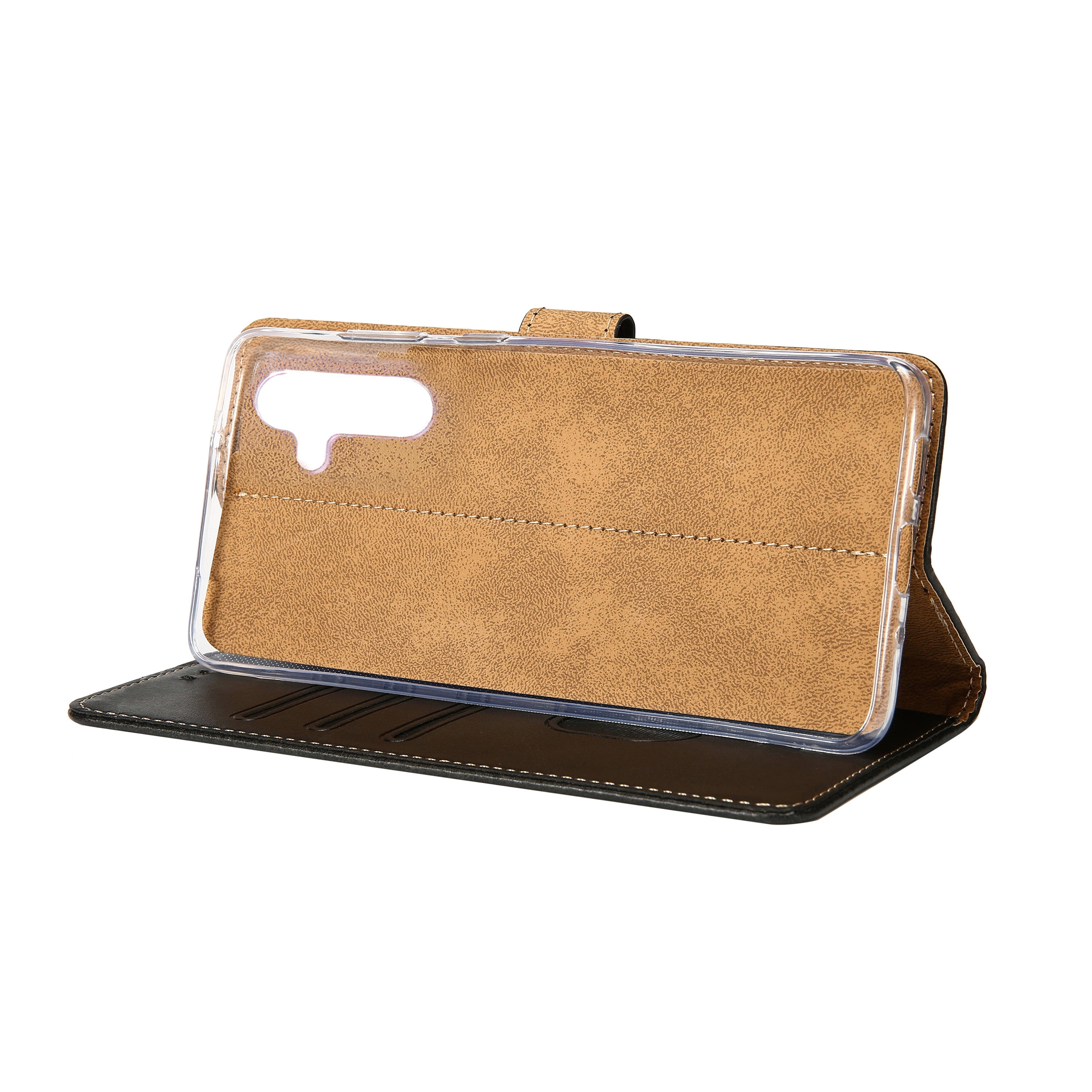 Rixus Bookcase For Samsung Galaxy S24, S25 Black