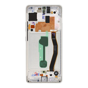 Samsung Galaxy S10 Lite G770F Display And Digitizer With Frame Prism White Service Pack
