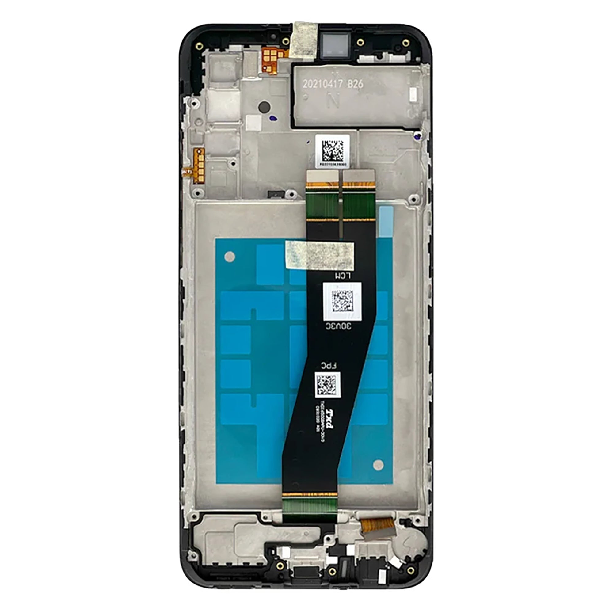 Samsung Galaxy A02s A025G (EU) Display And Digitizer With Frame Black Service Pack