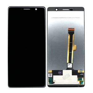 Nokia 7 Plus Display And Digitizer Without Frame Black OEM