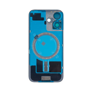 For Apple iPhone 16 Back Glass Without NFC, Enlarged Camera Frame Black Compatible