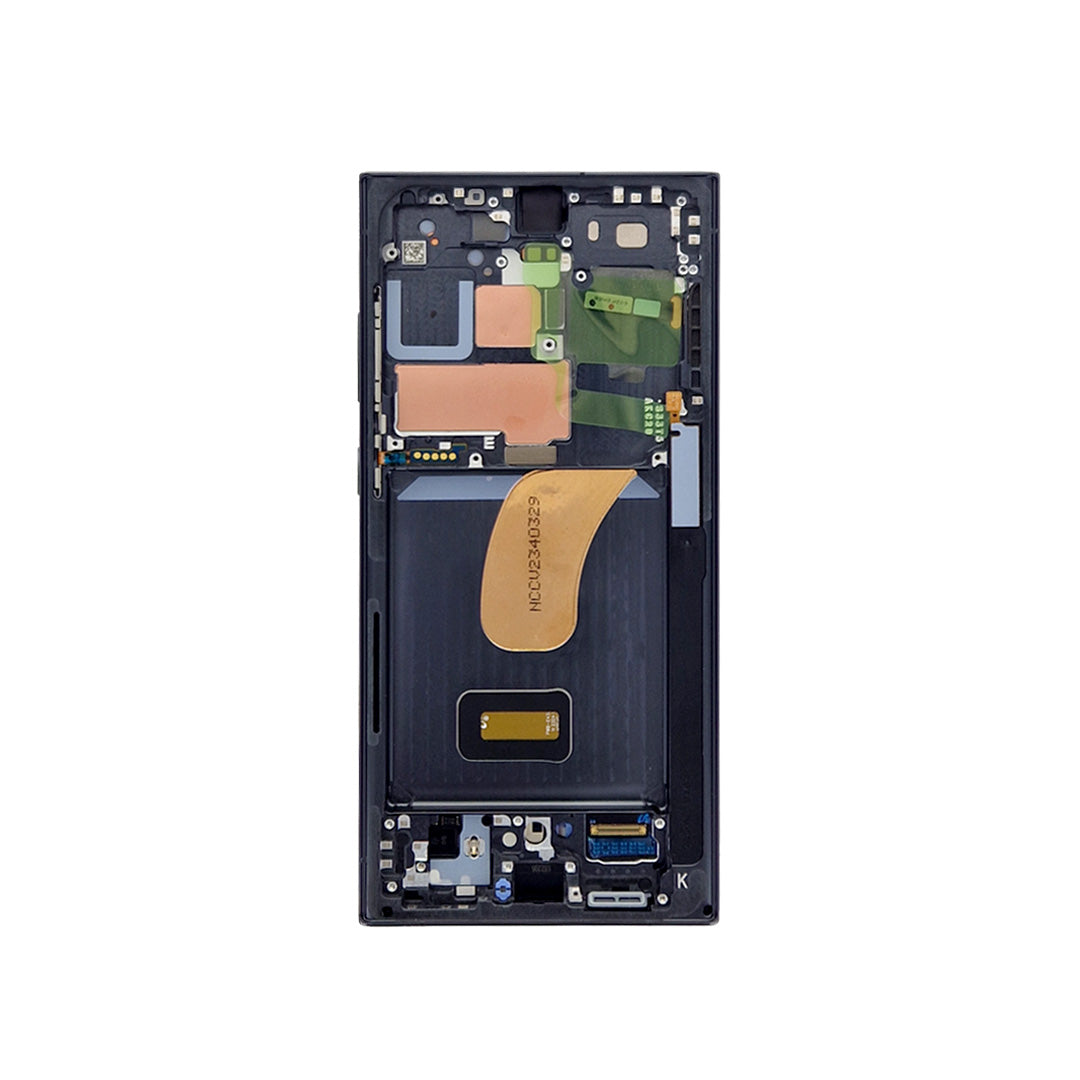 Samsung Galaxy S23 Ultra S918B Display And Digitizer With Frame Phantom Black Service Pack