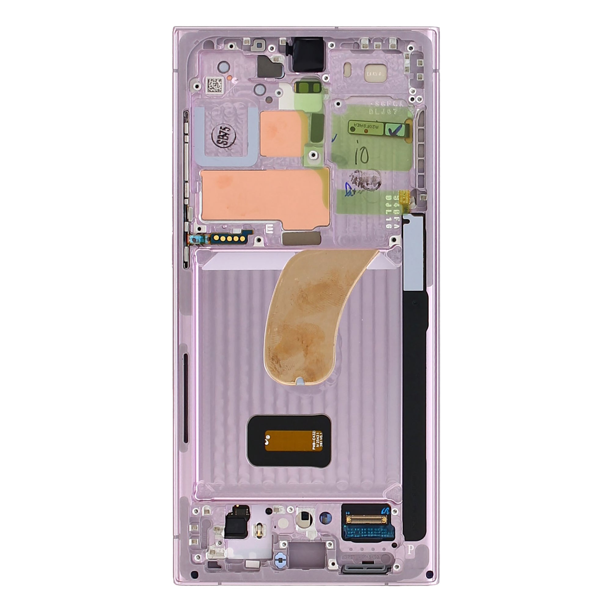 Samsung Galaxy S23 Ultra S918B Display And Digitizer With Frame Lavender Service Pack