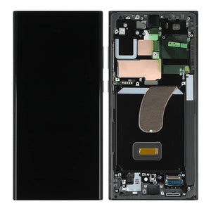 Samsung Galaxy S23 Ultra S918B Display And Digitizer With Frame Graphite, Red Service Pack
