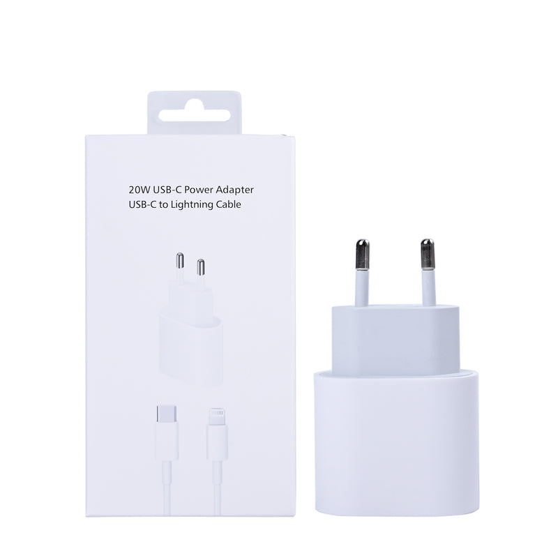 For Apple Charger USB-C 20W with Cable Lightning 1m Retail Box
