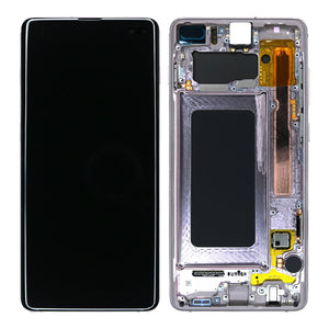 Samsung Galaxy S10 Plus G975F Display And Digitizer With Frame Ceramic White Service Pack