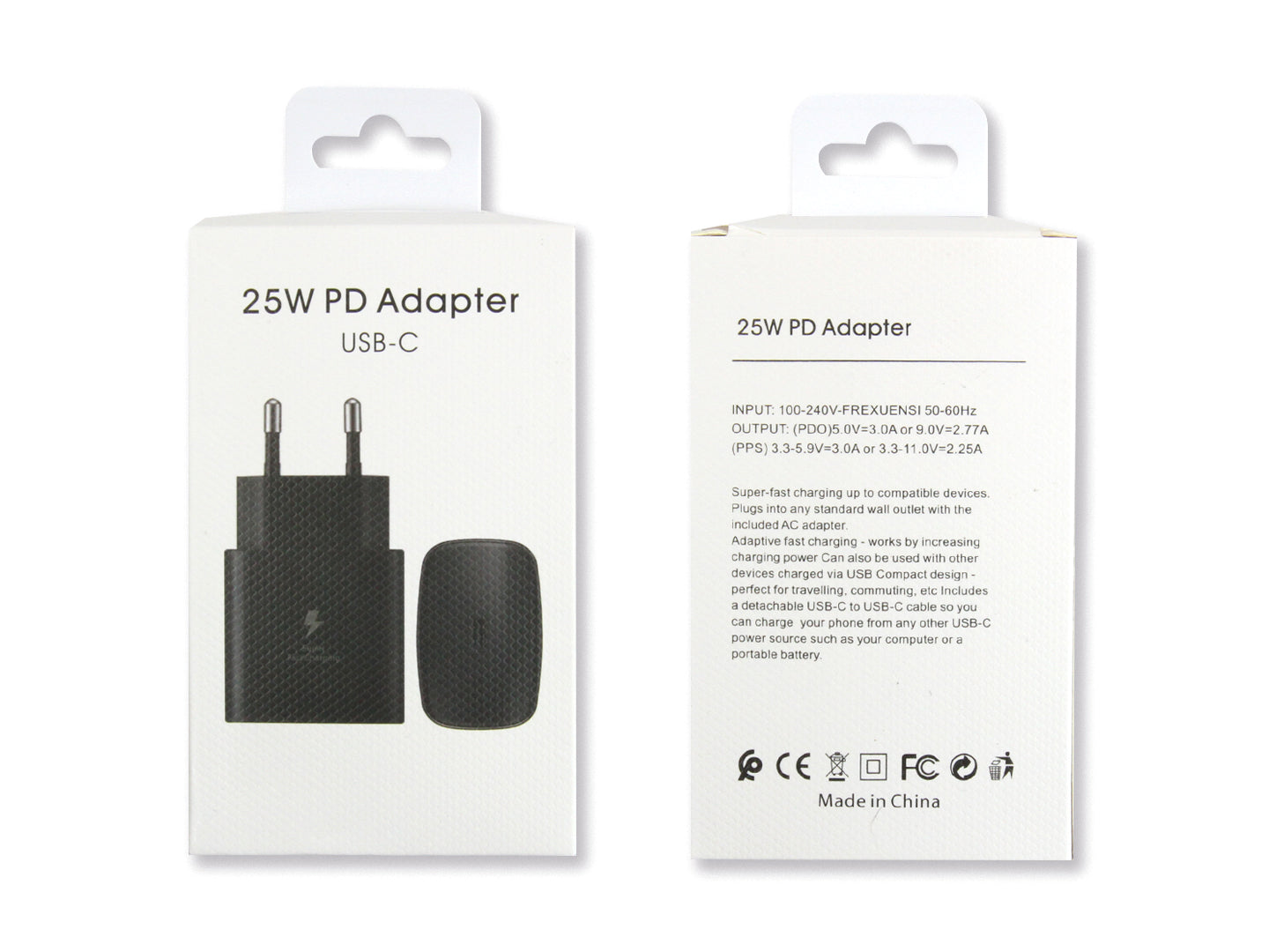 Samsung PD Adapter EP-TA800NW USB-C 25W Black Retail Box