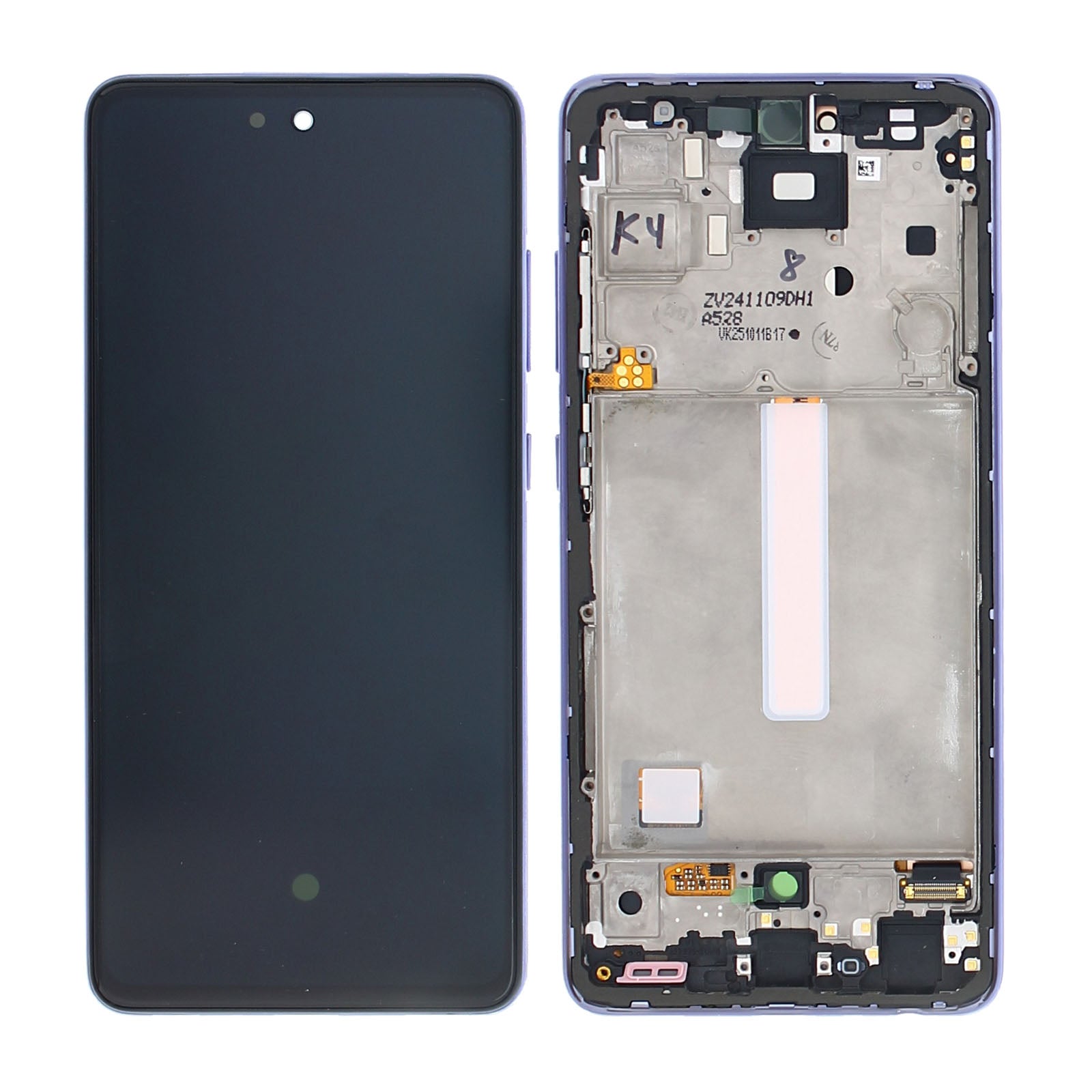 Samsung Galaxy A52 A525F, A52 5G A526B, A52s 5G A528B Display And Digitizer With Frame Awesome Violet Service Pack