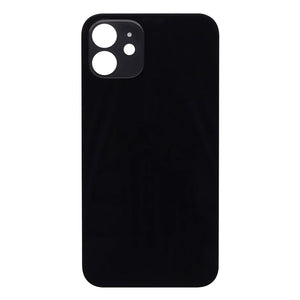 For Apple iPhone 12 Back Glass, Enlarged Camera Frame Black Compatible