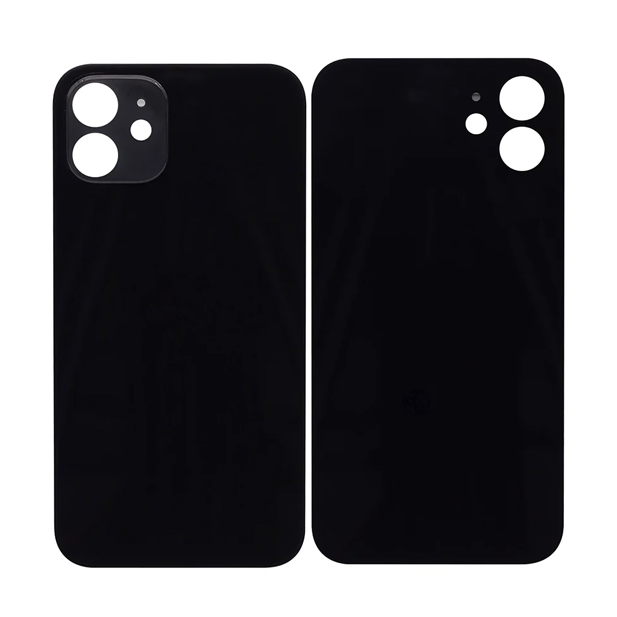 For Apple iPhone 12 Back Glass, Enlarged Camera Frame Black Compatible