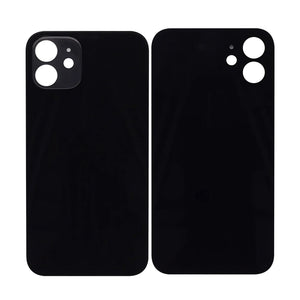 For Apple iPhone 12 Back Glass, Enlarged Camera Frame Black Compatible