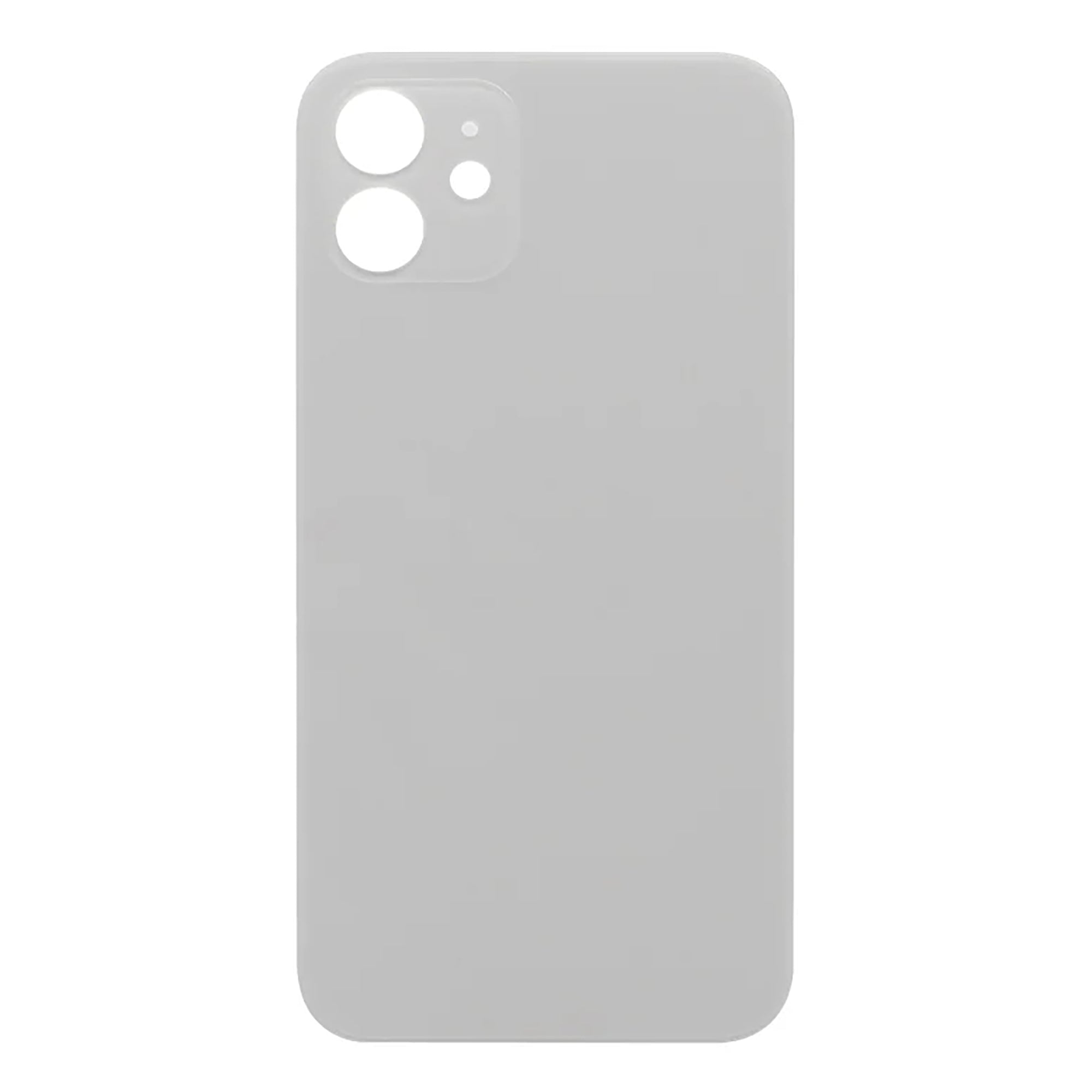 For Apple iPhone 12 Back Glass, Enlarged Camera Frame White Compatible
