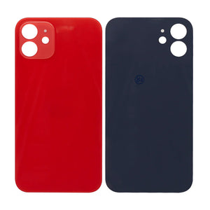 For Apple iPhone 12 Back Glass, Enlarged Camera Frame Red Compatible