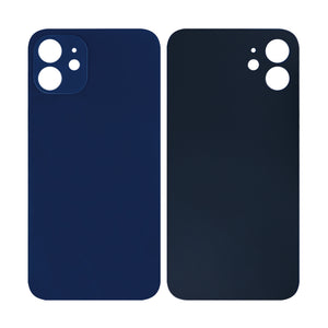 For Apple iPhone 12 Back Glass, Enlarged Camera Frame Blue Compatible