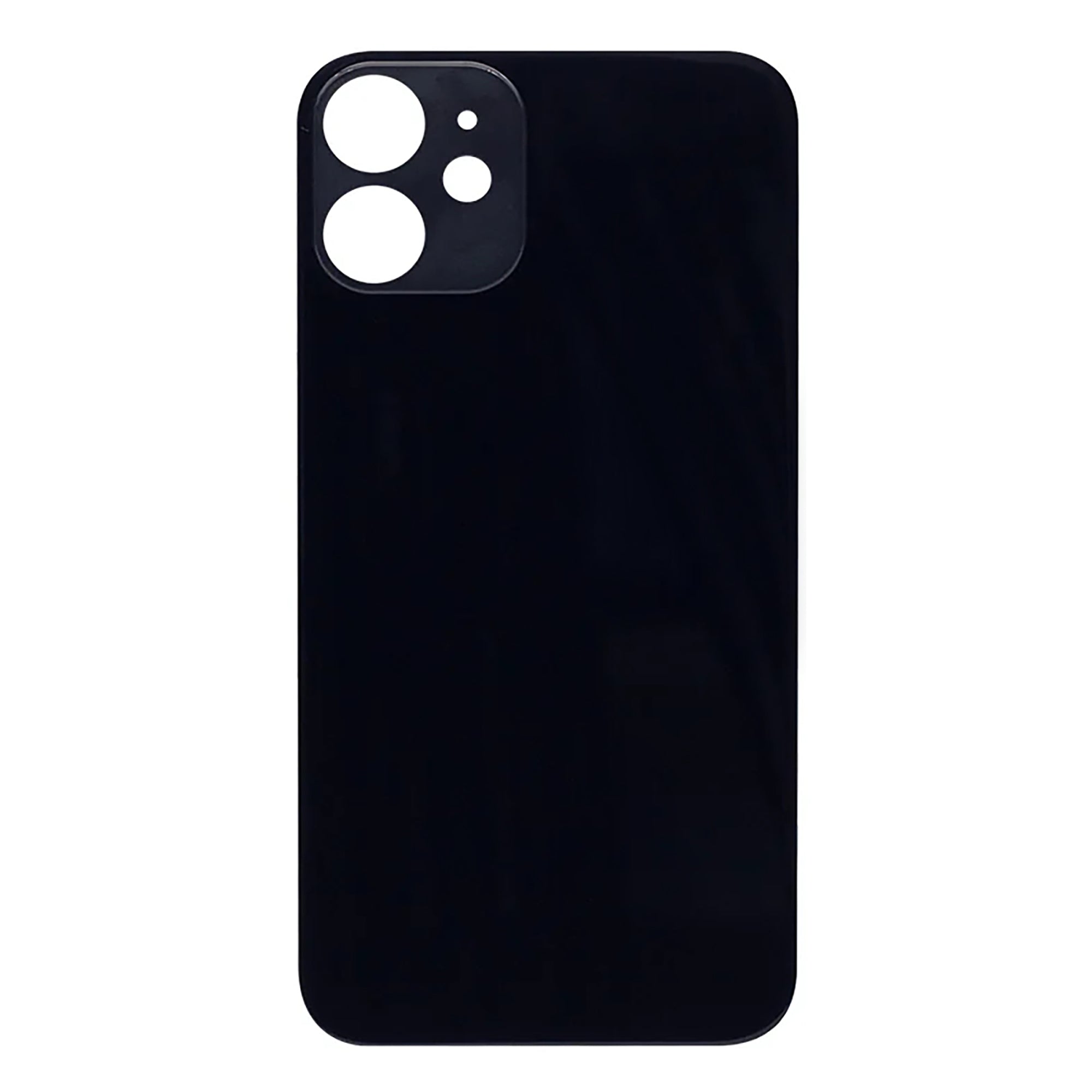 For Apple iPhone 12 Mini Back Glass, Enlarged Camera Frame Black Compatible