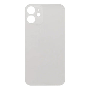 For Apple iPhone 12 Mini Back Glass, Enlarged Camera Frame White Compatible