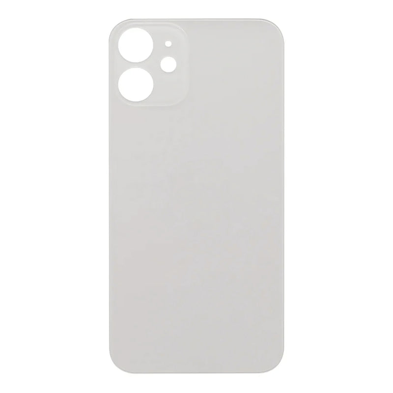For Apple iPhone 12 Mini Back Glass, Enlarged Camera Frame White Compatible