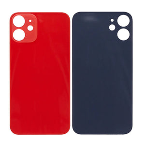 For Apple iPhone 12 Mini Back Glass, Enlarged Camera Frame Red Compatible