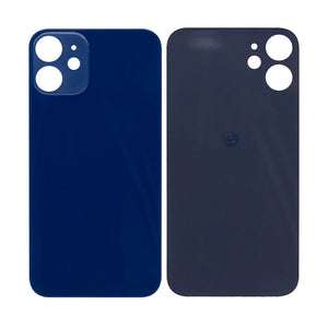 For Apple iPhone 12 Mini Back Glass, Enlarged Camera Frame Blue Compatible