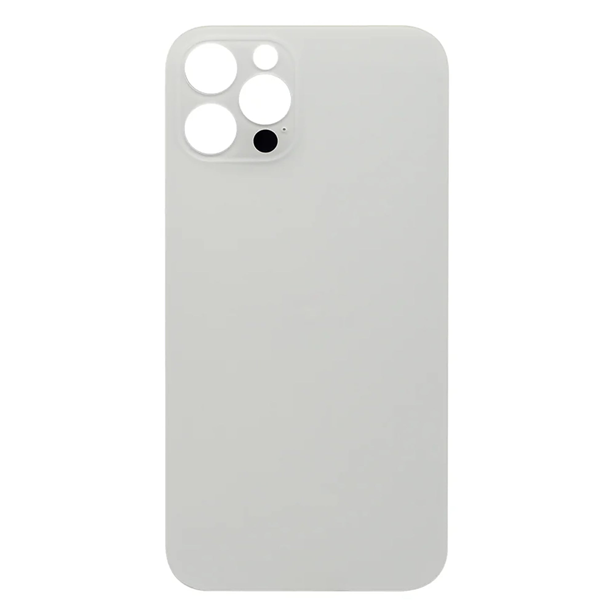 For Apple iPhone 12 Pro Back Glass, Enlarged Camera Frame Silver Compatible