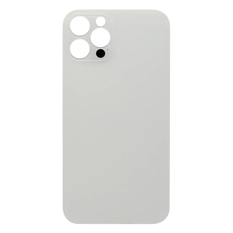 For Apple iPhone 12 Pro Back Glass, Enlarged Camera Frame Silver Compatible