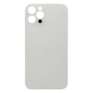 For Apple iPhone 12 Pro Max Back Glass, Enlarged Camera Frame Silver Compatible