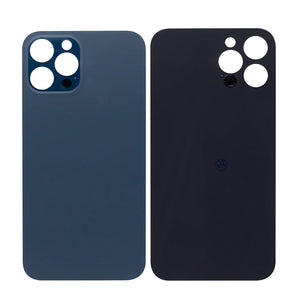 For Apple iPhone 12 Pro Max Back Glass, Enlarged Camera Frame Pacific Blue Compatible