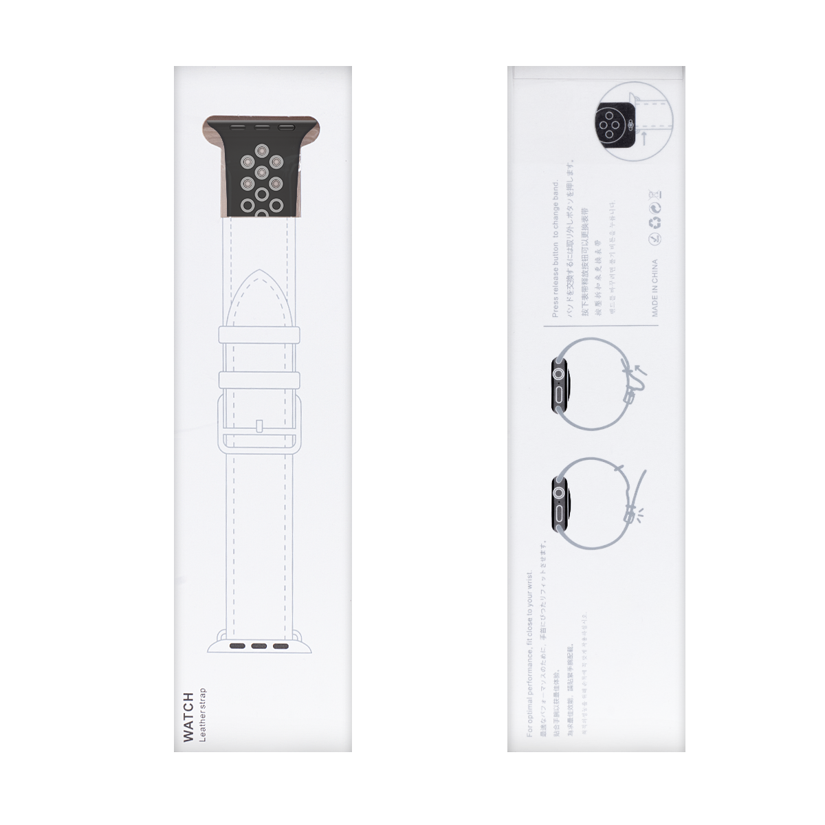 Silicone Double Color Sport Band For Apple Watch 42mm, 44mm, 45mm, 49mm Black, Gray Retail Box