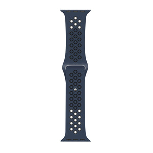 Silicone Double Color Sport Band For Apple Watch 42mm, 44mm, 45mm, 49mm Blue, Black Retail Box