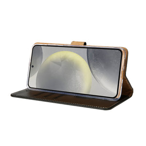 Rixus Bookcase For Samsung Galaxy S24 Plus, S25 Plus Black
