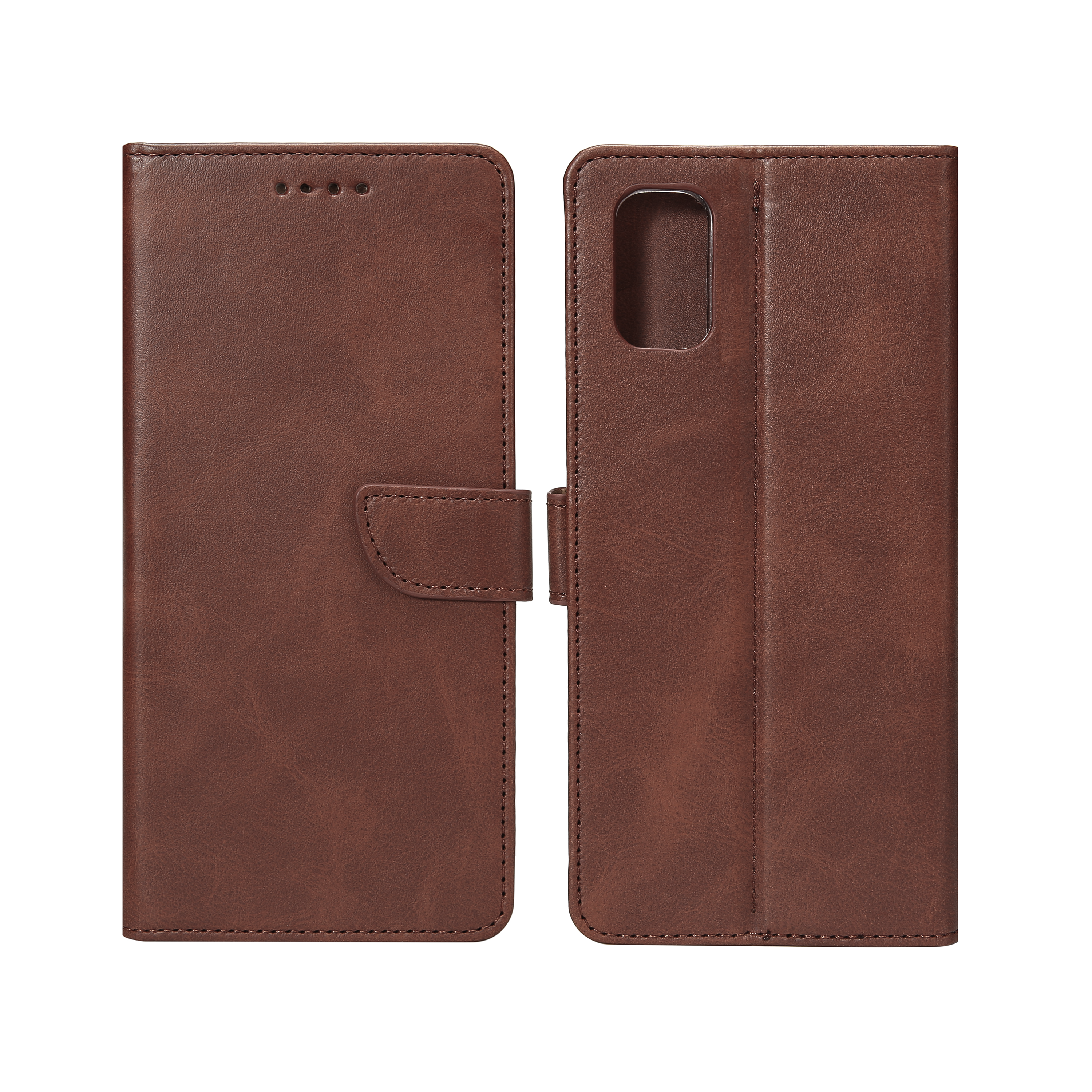 Rixus Bookcase For Samsung Galaxy S24 Plus, S25 Plus Brown