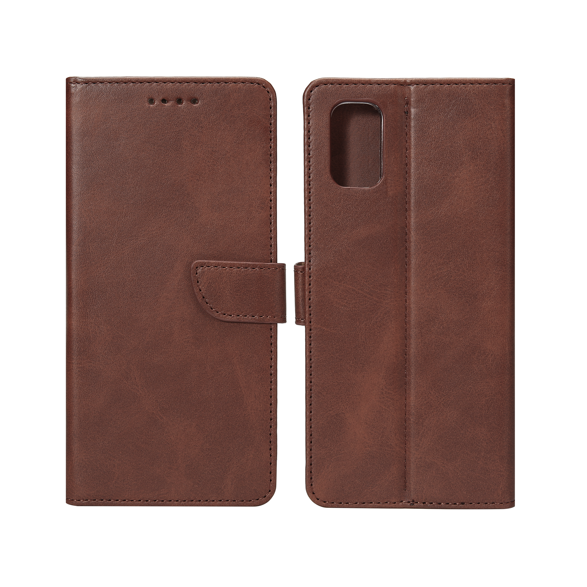 Rixus Bookcase For Samsung Galaxy S24 Plus, S25 Plus Brown