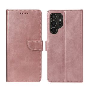 Rixus Bookcase For Samsung Galaxy S24 Ultra 5G Pink