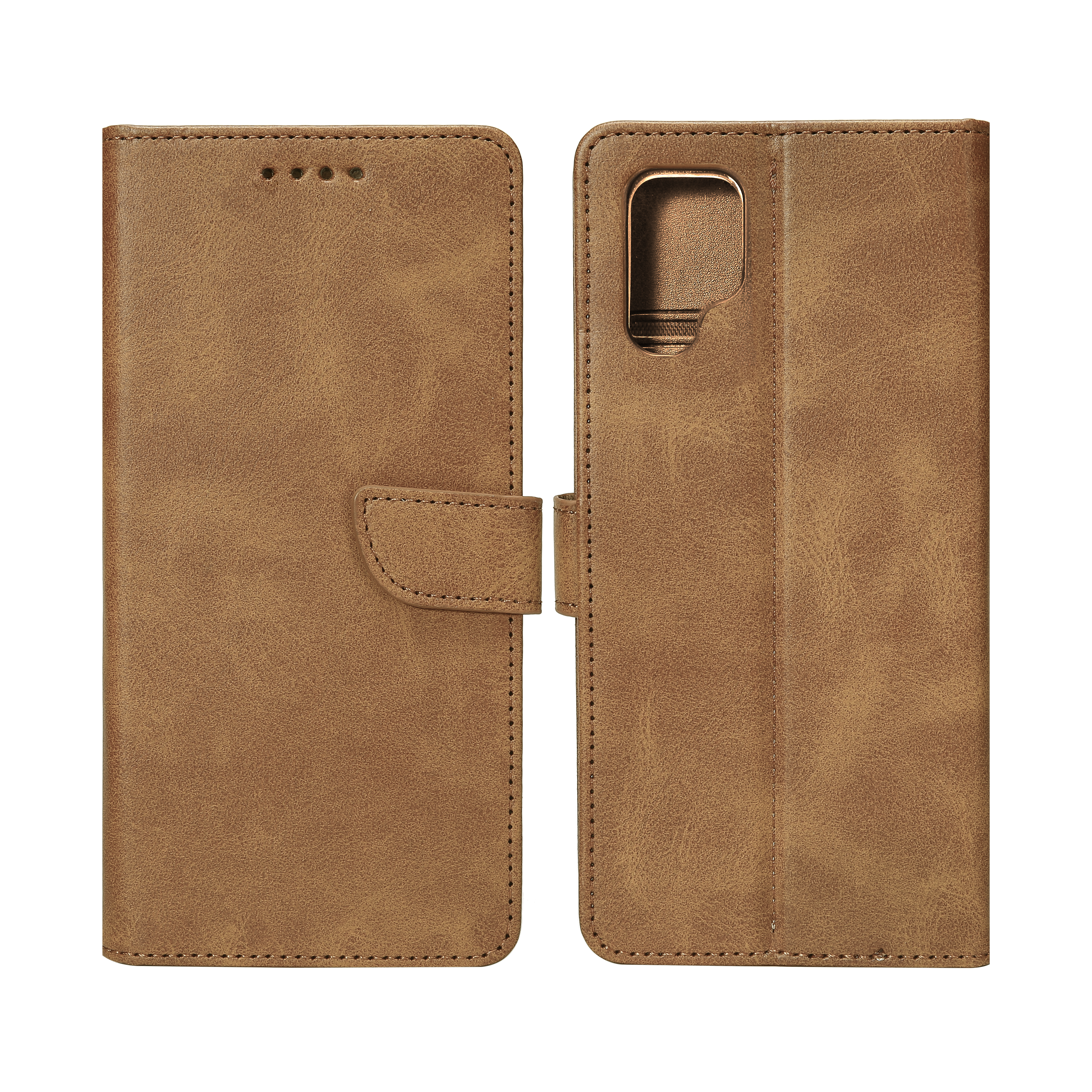 Rixus Bookcase For Samsung Galaxy S24 Ultra 5G Light Brown