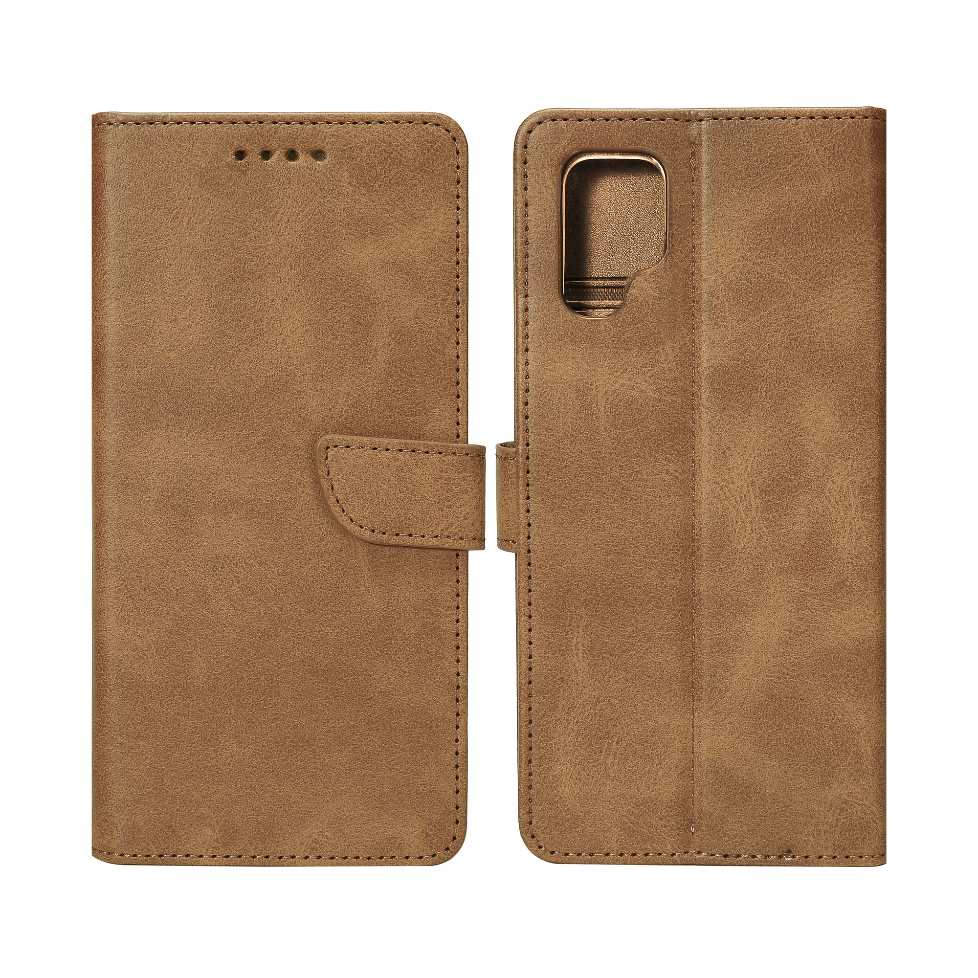 Rixus Bookcase For Samsung Galaxy S24 Ultra 5G Light Brown