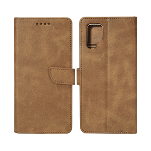 Rixus Bookcase For Samsung Galaxy S24 Ultra 5G Light Brown