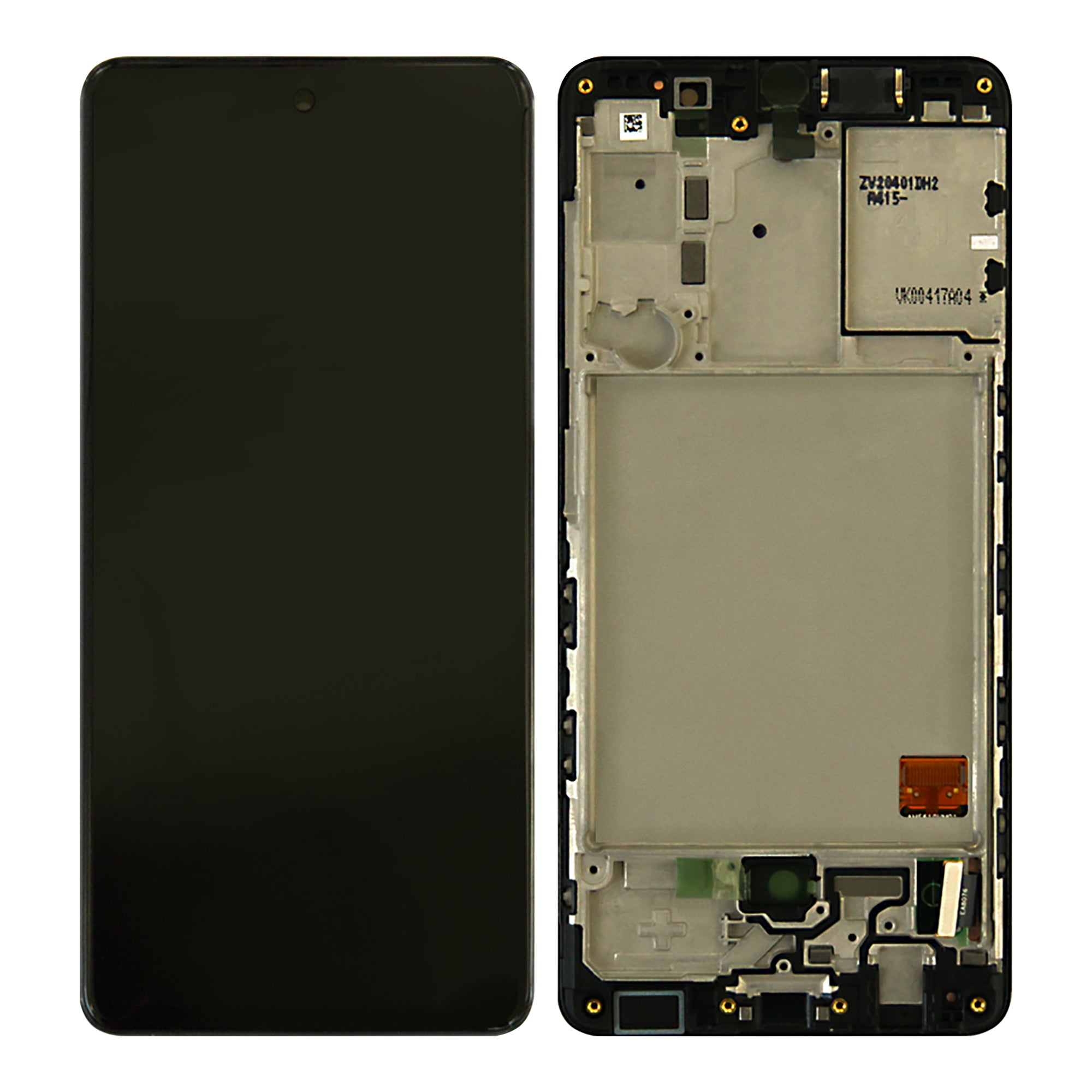 Samsung Galaxy A41 A415F Display And Digitizer With Frame Prism Crush Black Service Pack