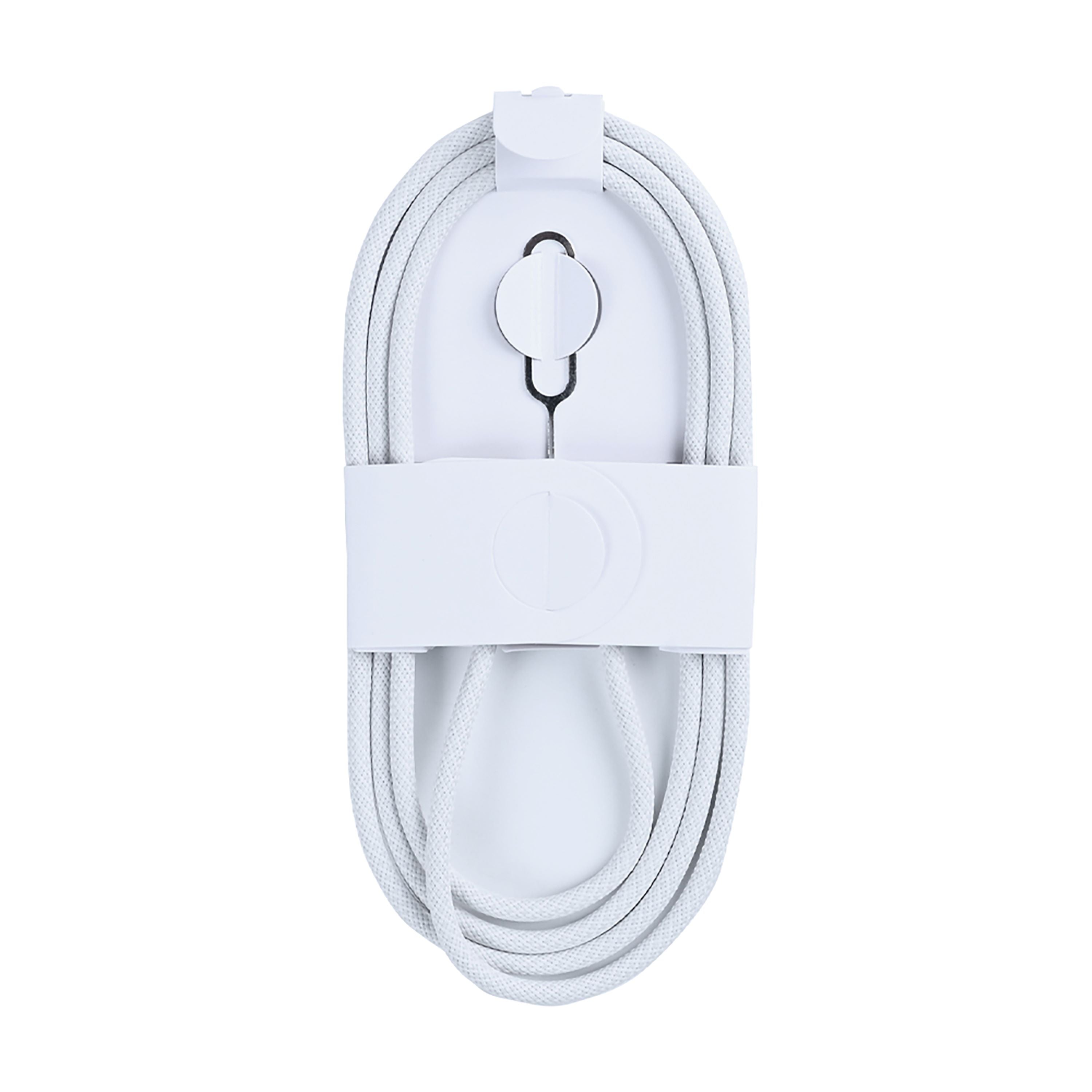 For Apple iPhone 15, 16, 17 Series USB-C To USB-C Woven Cable 100cm 60W  White Retail Box