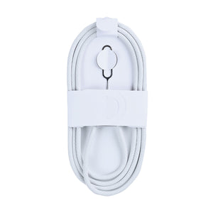 For Apple iPhone 15, 16, 17 Series USB-C To USB-C Woven Cable 100cm 60W  White Retail Box