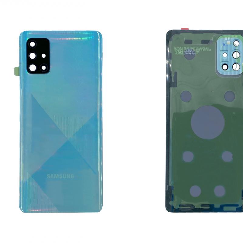 Samsung Galaxy A71 A715F Back Cover With Lens Prism Crush Blue OEM