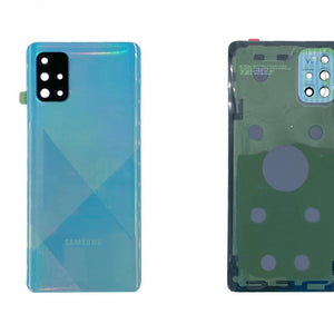 Samsung Galaxy A71 A715F Back Cover With Lens Prism Crush Blue OEM