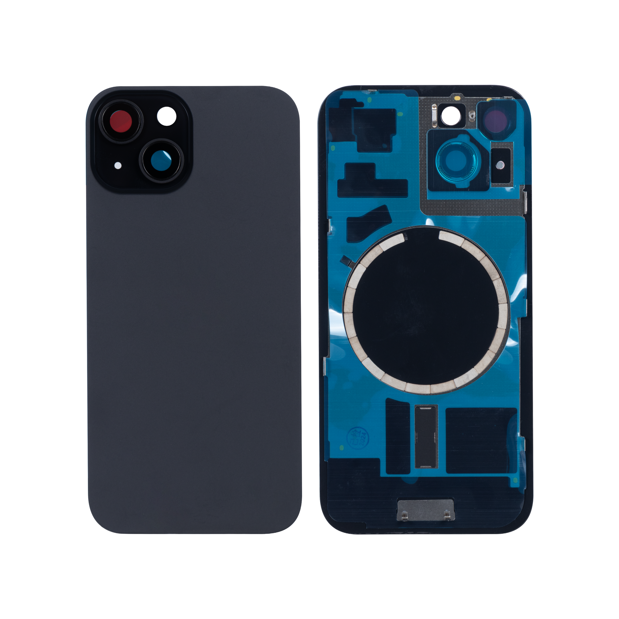 For iPhone 15 Extra Glass With Enlarged Camera Frame Black Compatible